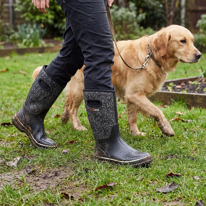 HISEA Women's Mud Rain Boots, Waterproof Insulated Rubber Garden Shoes