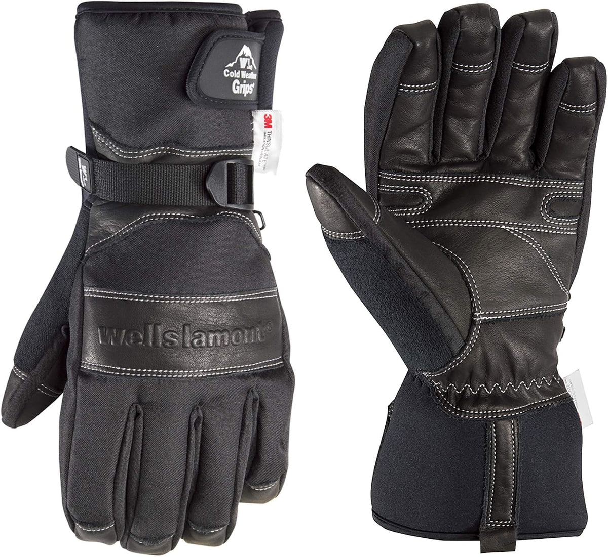 Wells Lamont Men's Waterproof Insulated Leather Winter Work Gloves, Large