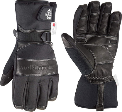 Wells Lamont Men's Waterproof Insulated Leather Winter Work Gloves, Large