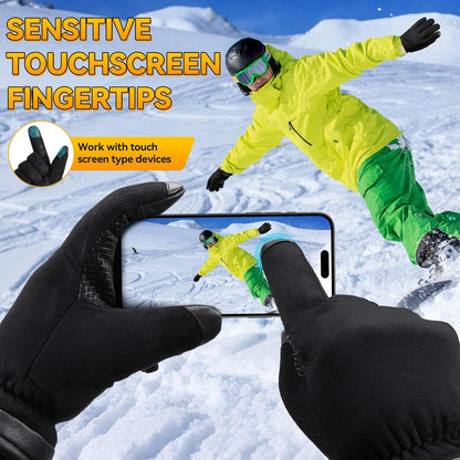 OZERO Mens Gloves for Cold Weather: Waterproof Touchscreen Winter Gloves