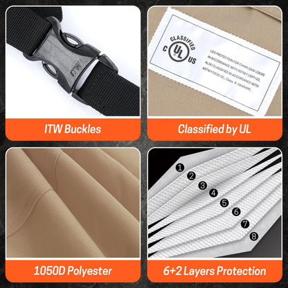 Chainsaw Chaps, 8-Layer Chainsaw Apron Chainsaw Safety Pants for Men & Women Chainsaw Accessories for Forest Worker