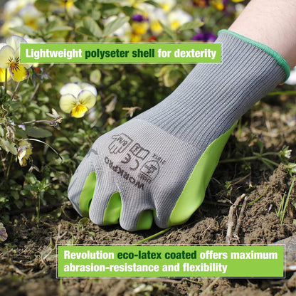 WORKPRO 6 Pairs Garden Gloves Men and Women with Eco Latex Palm Coated