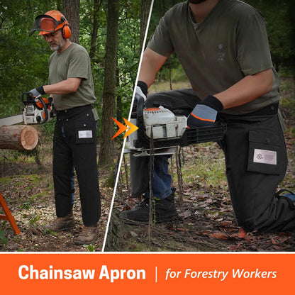 Chainsaw Chaps, 8-Layer Chainsaw Apron Chainsaw Safety Pants for Men & Women Chainsaw Accessories for Forest Worker