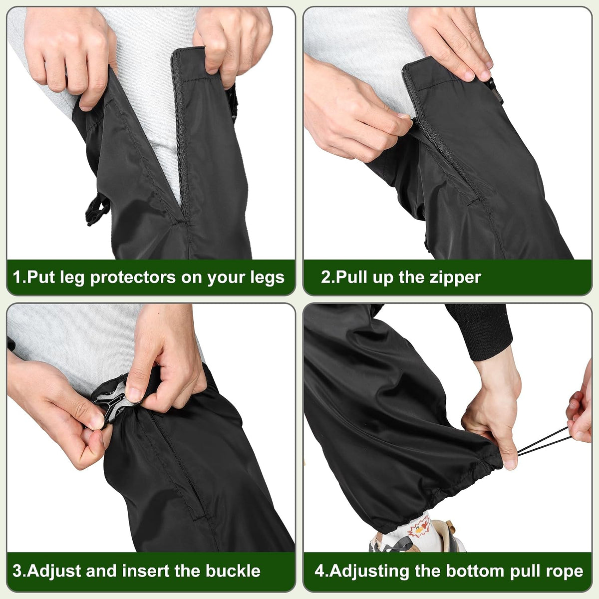 Adnee 2 Pcs Garden Trimming Leg Chaps, Weed Eating Leg Protectors