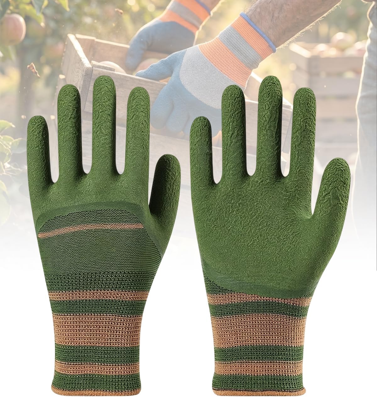 Rubber Coated Gardening Gloves for Women and Men