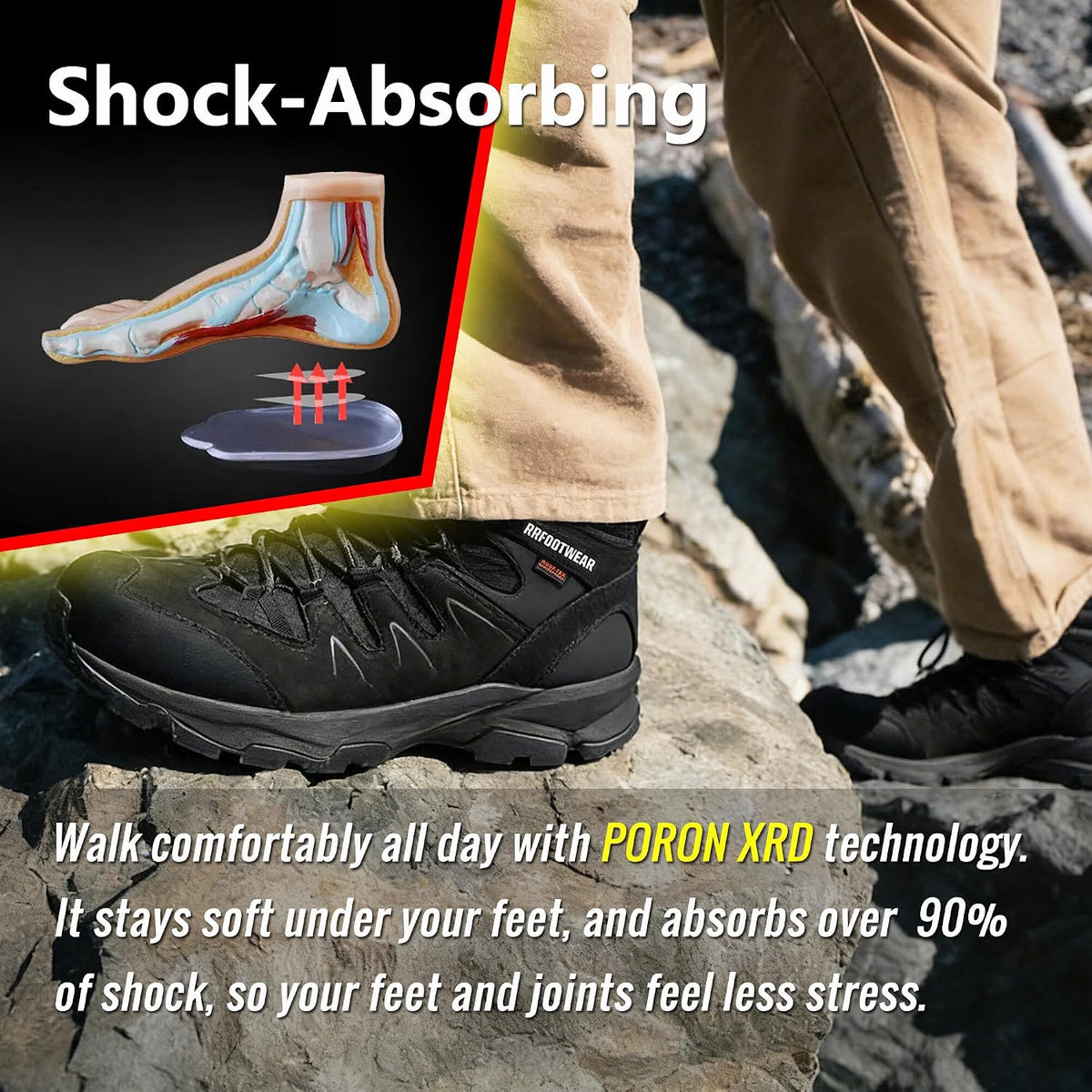 ROCKROOSTER Mens Waterproof Steel Toe Safety Work Boots AH001