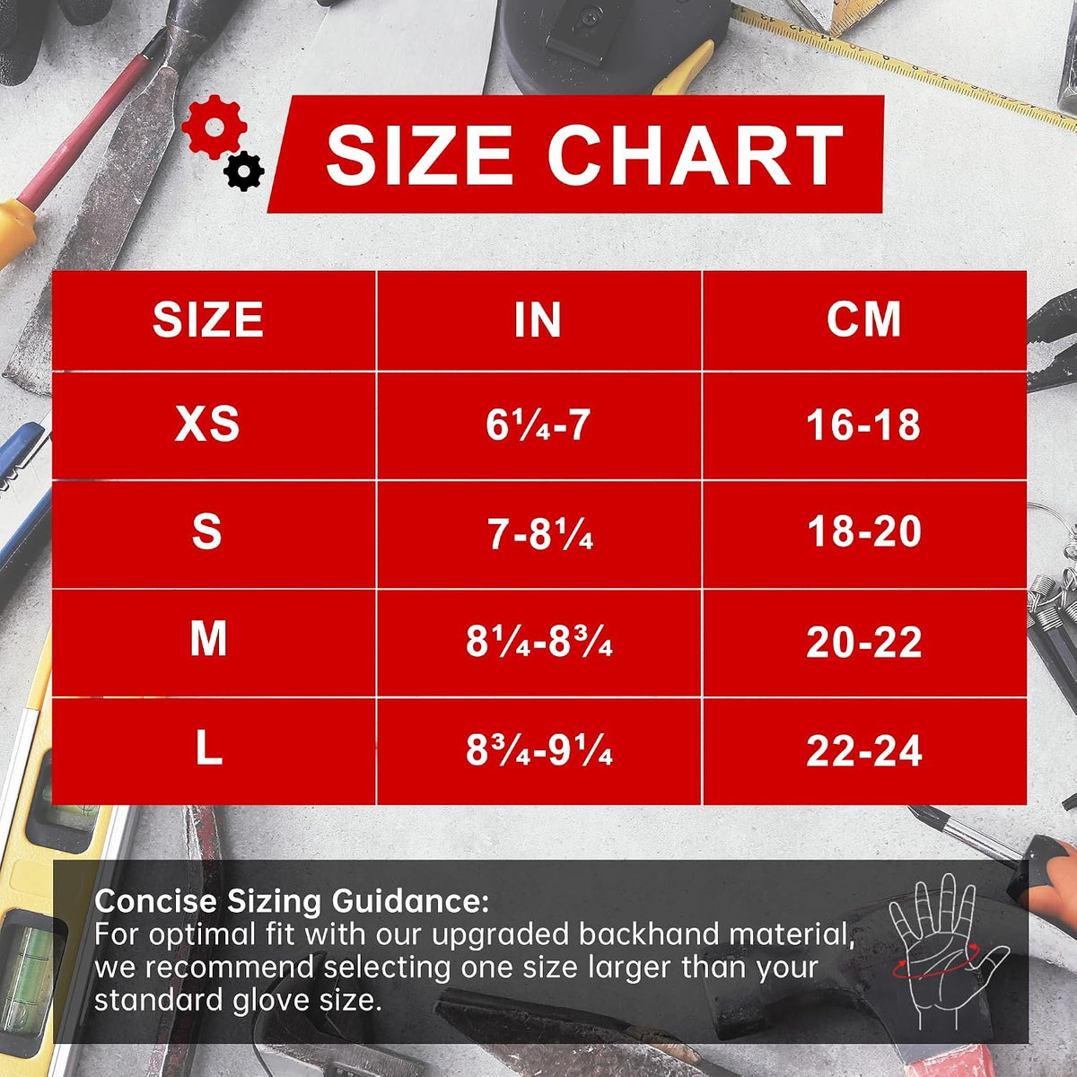 HANDLANDY Fingerless Work Gloves for Mens & Women, Uwrist Half Finger Shock-Absorbing Breathable Glove