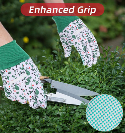 4 Pairs Womens Gardening Gloves, Garden Gloves for Women