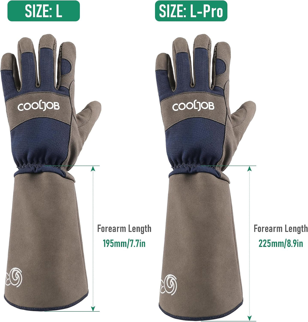 COOLJOB Thorn Proof Rose Pruning Garden Gloves for Men, Long Sleeve Large