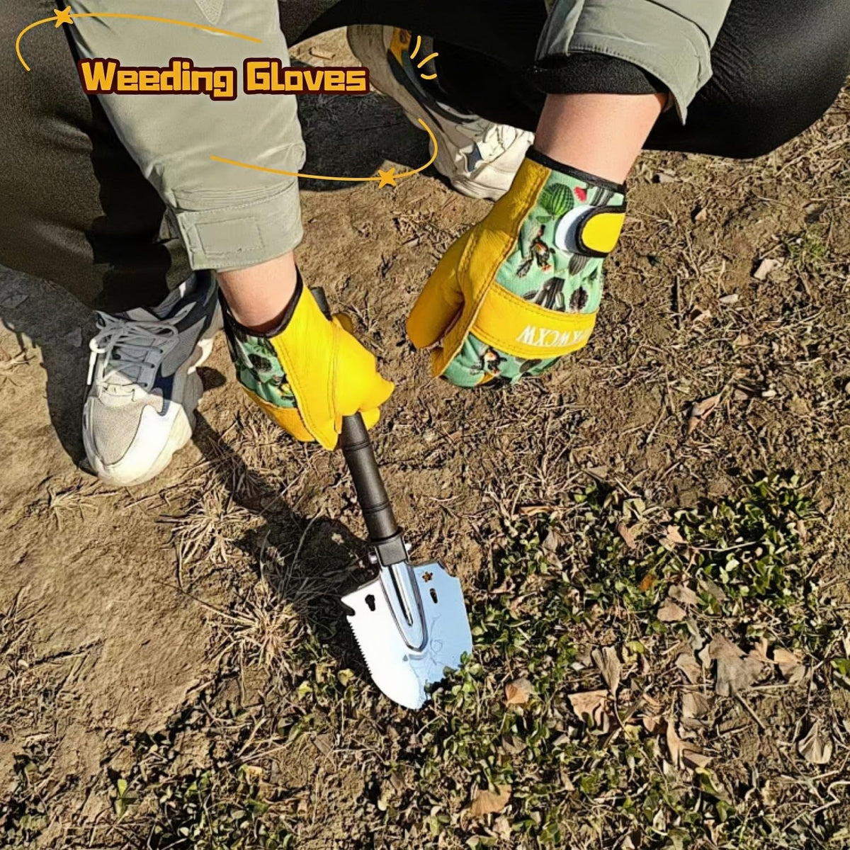 Cow Leather Adjustable Thorn Proof Gardening Gloves