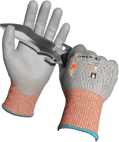 Schwer 12 Pairs A6 Cut Resistant Work Gloves, Reinforced Thumb, CR3028, S