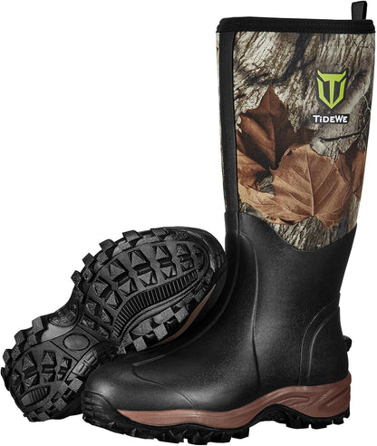 TIDEWE Rubber Neoprene Boots for Men and Women, Waterproof Rain Boot