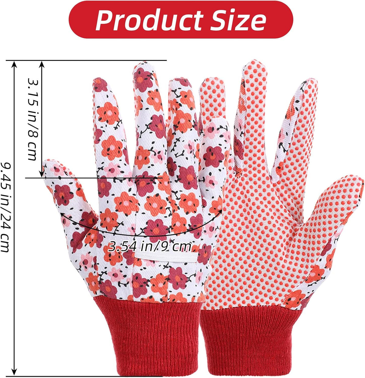 4 Pairs Womens Gardening Gloves, Garden Gloves for Women