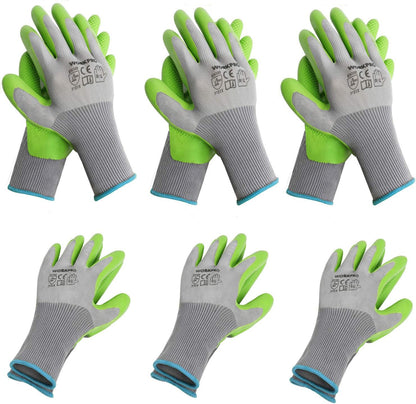 WORKPRO 6 Pairs Garden Gloves Men and Women with Eco Latex Palm Coated