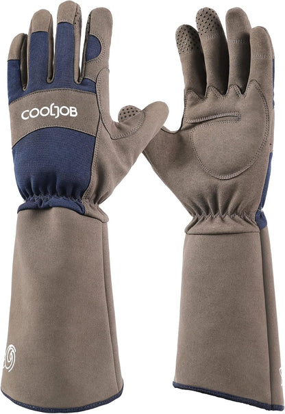 COOLJOB Thorn Proof Rose Pruning Garden Gloves for Men, Long Sleeve Large
