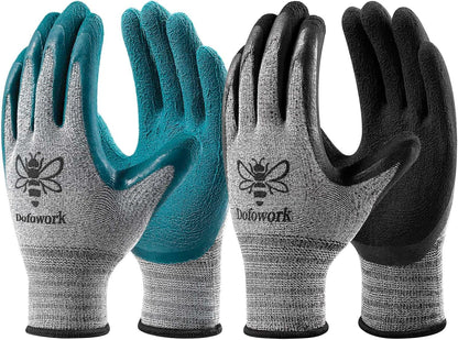 Dofowork Gardening Gloves - 6 Pair Gardening Gloves for Women/Men with Grip