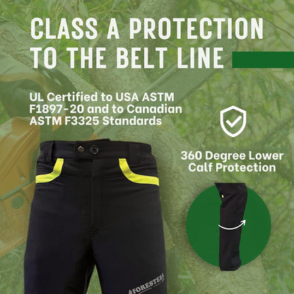FORESTER Chainsaw Protective Pants – Lightweight 360 Degree Class A Safety Protection for Forestry and Arborist