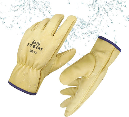 Waterproof Work Gloves – Heavy Duty, Non-Slip Grip, Durable All-Weather Protection - Large