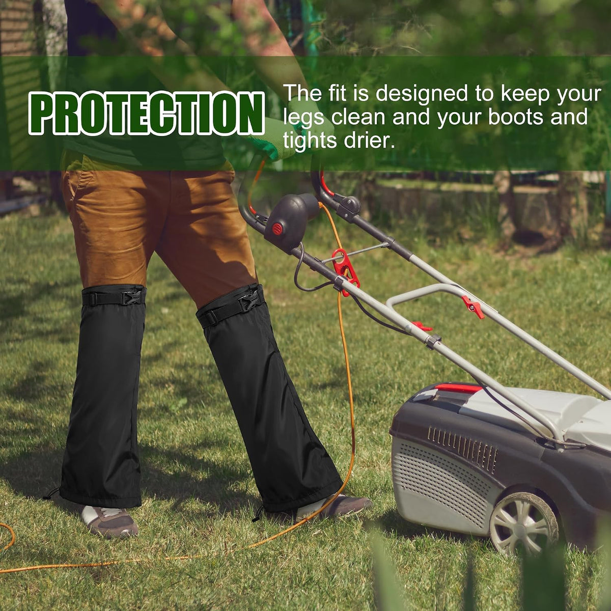 Adnee 2 Pcs Garden Trimming Leg Chaps, Weed Eating Leg Protectors