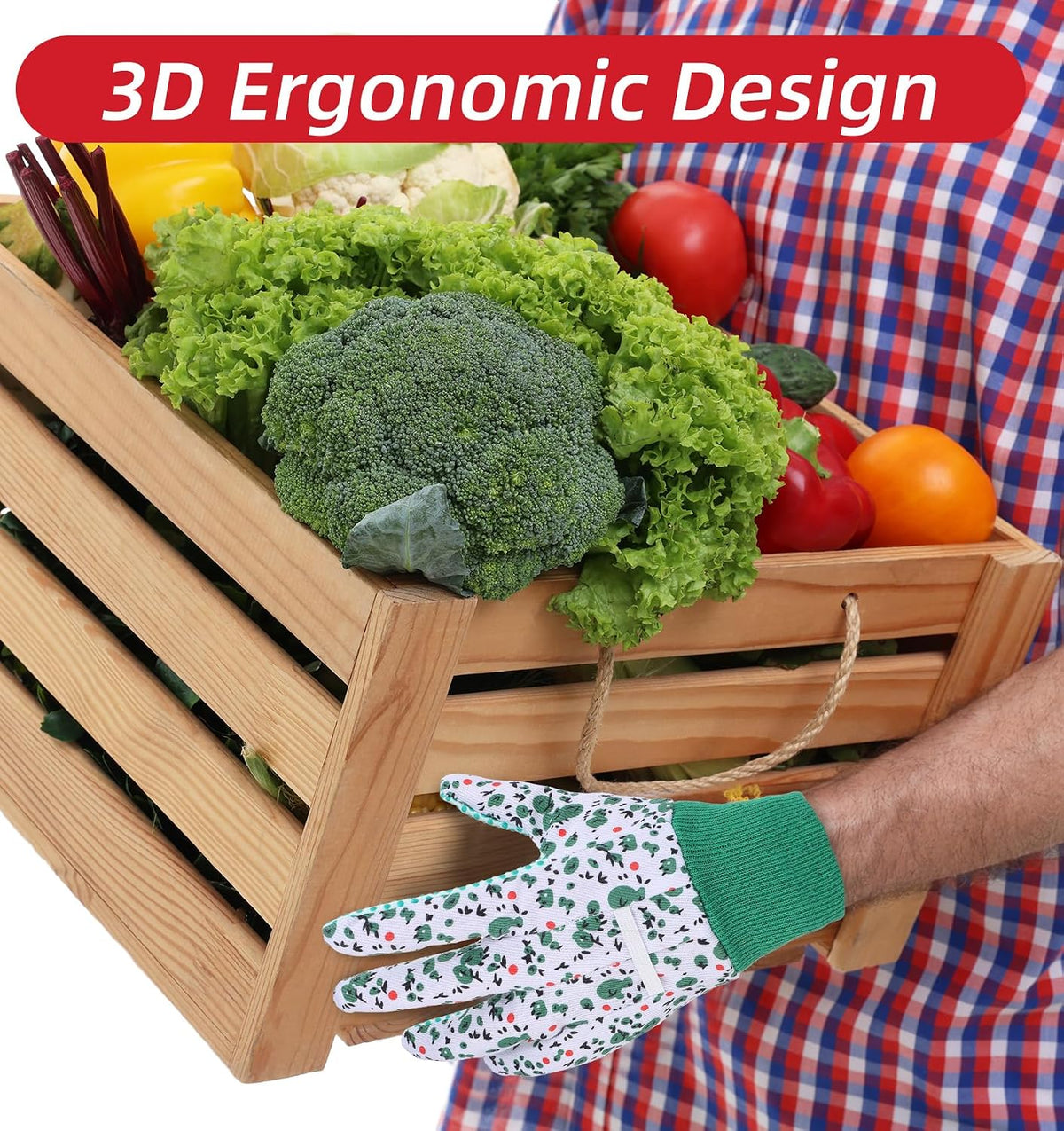 4 Pairs Womens Gardening Gloves, Garden Gloves for Women