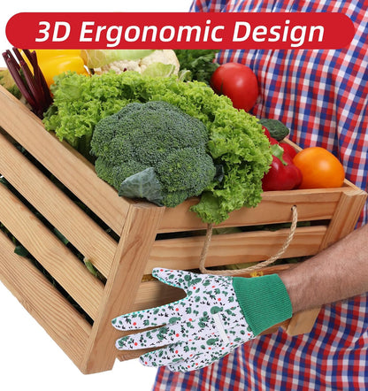 4 Pairs Womens Gardening Gloves, Garden Gloves for Women