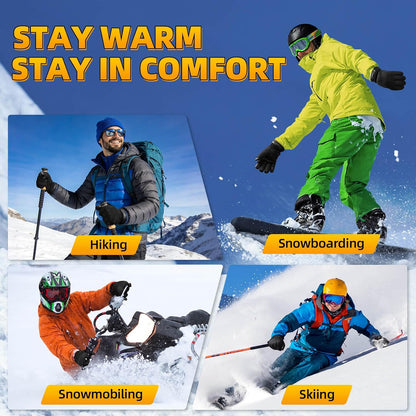 OZERO Mens Gloves for Cold Weather: Waterproof Touchscreen Winter Gloves