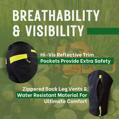 FORESTER Chainsaw Protective Pants – Lightweight 360 Degree Class A Safety Protection for Forestry and Arborist