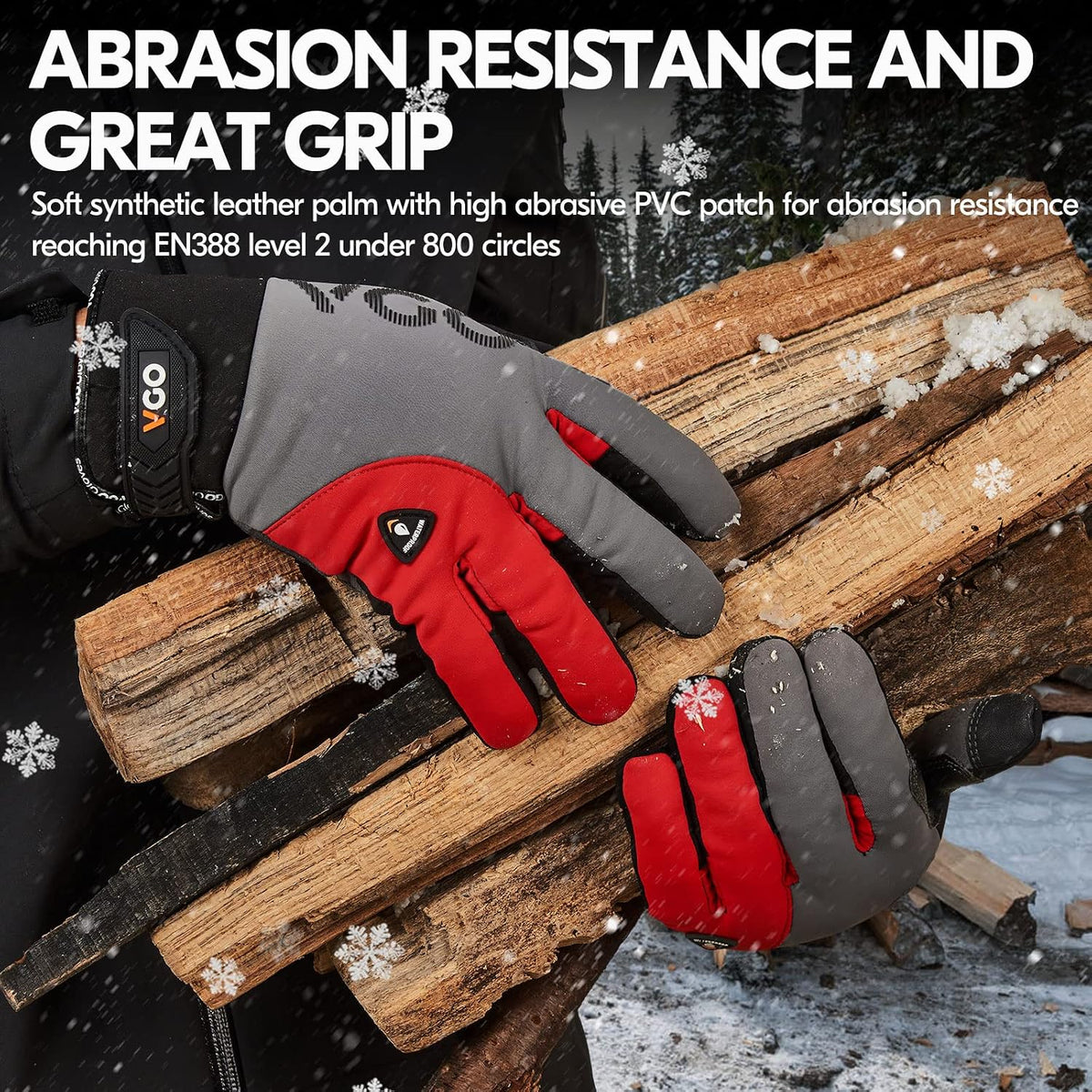 Vgo...-4°F Women's Coldproof&Waterproof Winter Gloves(SL8777FW)