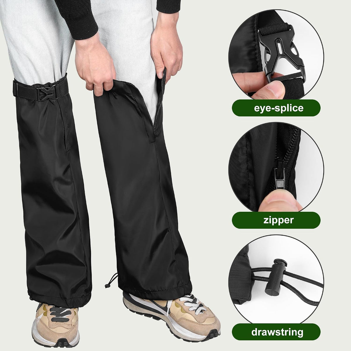 Adnee 2 Pcs Garden Trimming Leg Chaps, Weed Eating Leg Protectors