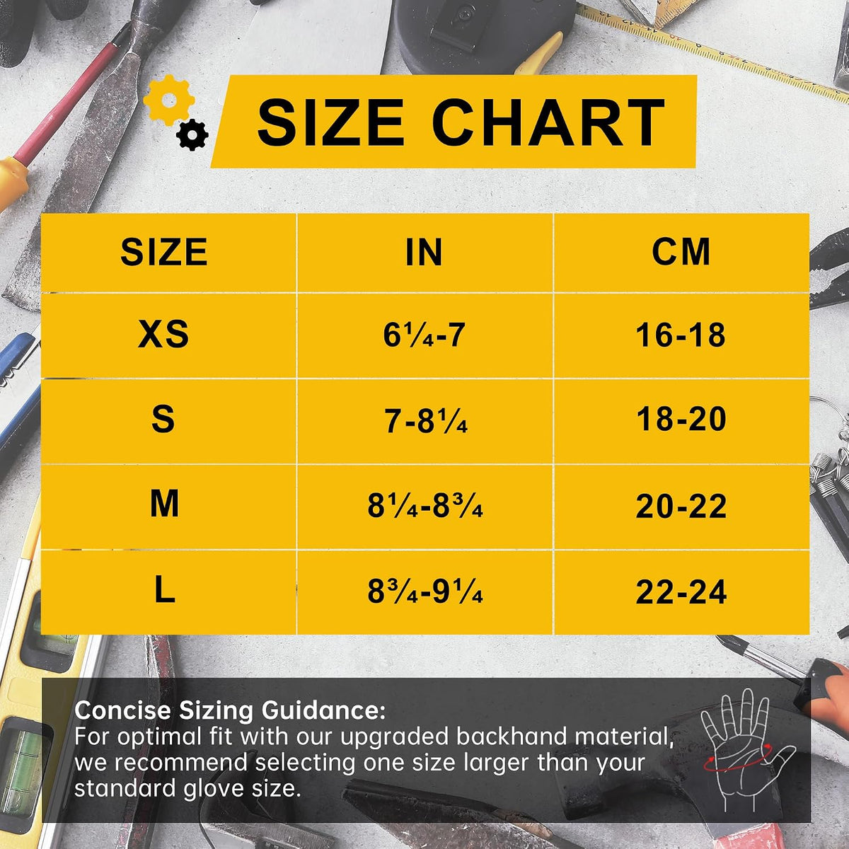 HANDLANDY Fingerless Work Gloves for Mens & Women, Uwrist Half Finger Shock-Absorbing Breathable Glove
