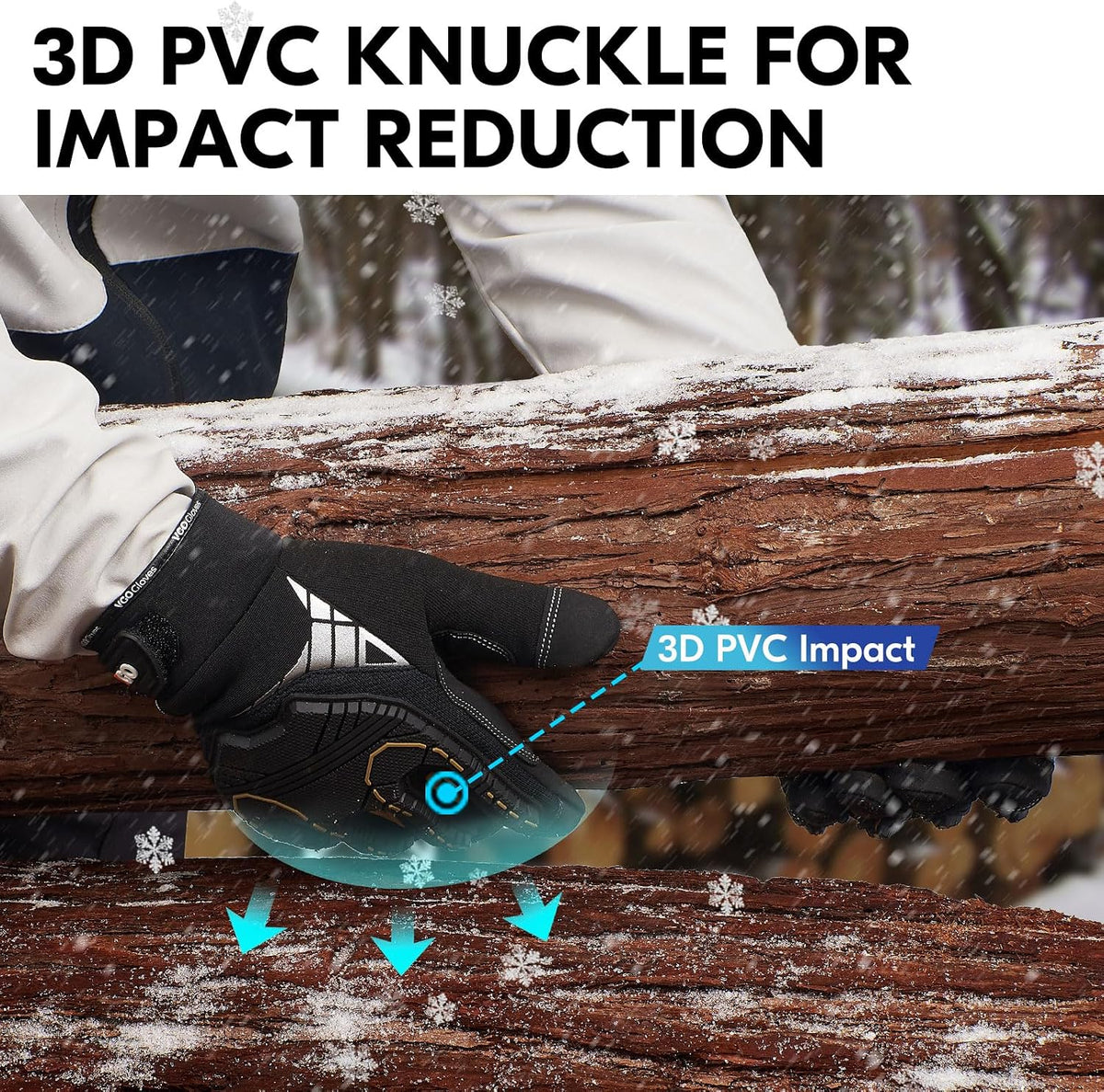 Vgo... 32°F Waterproof Winter Work Gloves Men Mechanic Touch(SL8849FW)