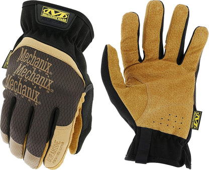 Mechanix Wear: Durahide Leather FastFit Work Glove with Elastic Cuff for Secure Fit