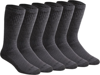 Dickies Men's Dri-Tech Moisture Control Boot-Length Socks, Available in L-XL (6, 12 Pairs)