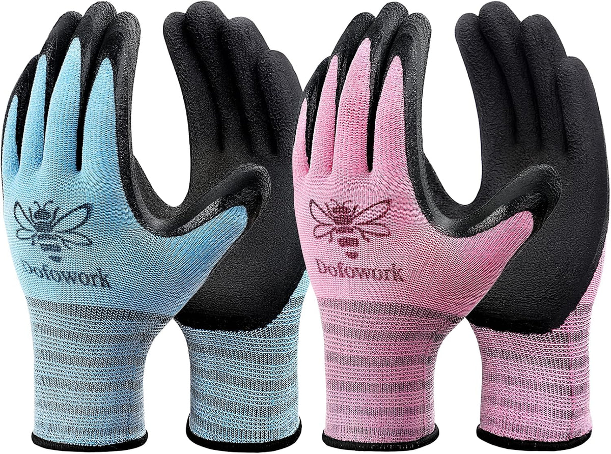 Dofowork Gardening Gloves - 6 Pair Gardening Gloves for Women/Men with Grip