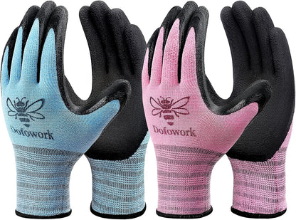 Dofowork Gardening Gloves - 6 Pair Gardening Gloves for Women/Men with Grip