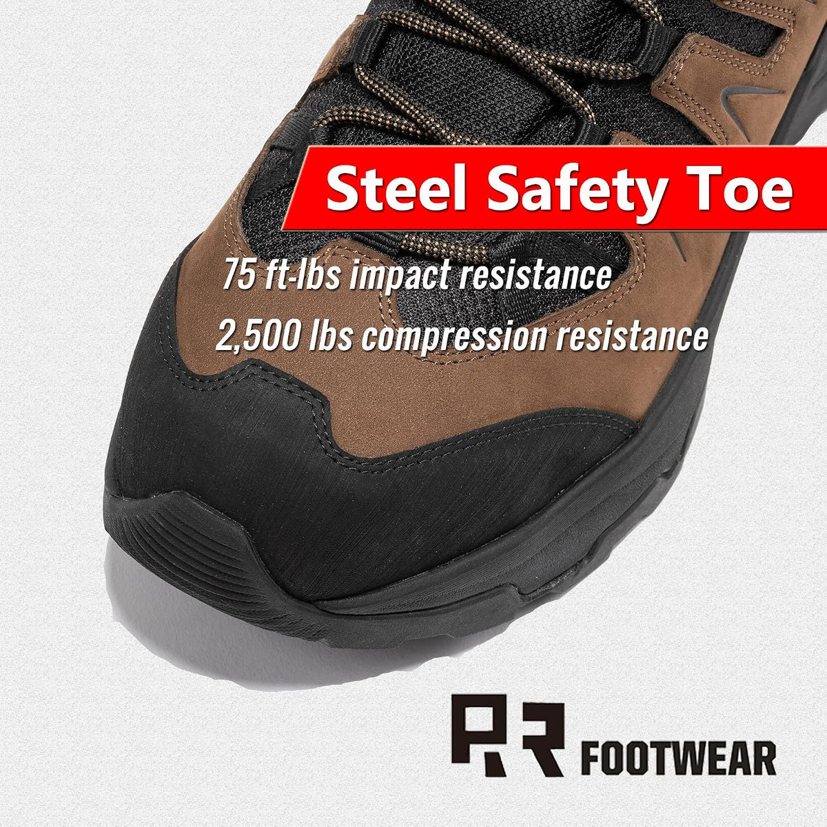 ROCKROOSTER Mens Waterproof Steel Toe Safety Work Boots AH001
