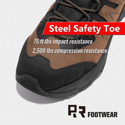 ROCKROOSTER Mens Waterproof Steel Toe Safety Work Boots AH001
