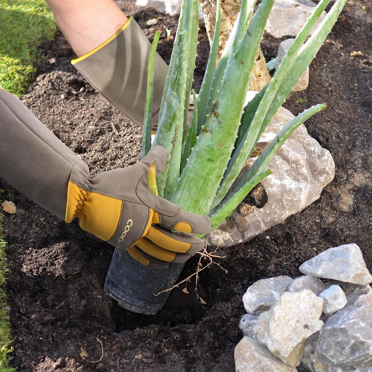COOLJOB Thorn Proof Rose Pruning Garden Gloves for Men, Long Sleeve Large