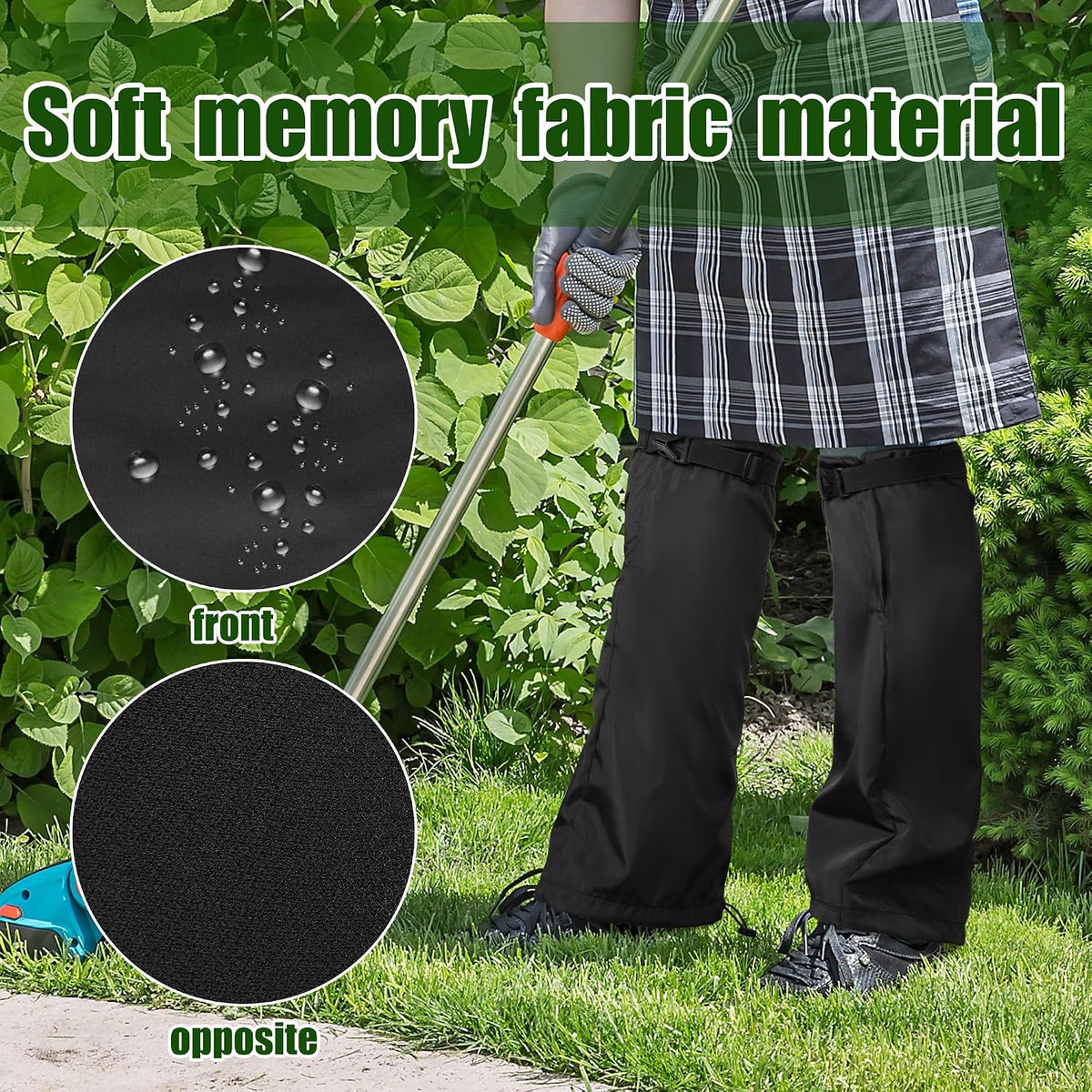 Adnee 2 Pcs Garden Trimming Leg Chaps, Weed Eating Leg Protectors