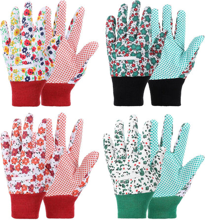 4 Pairs Womens Gardening Gloves, Garden Gloves for Women