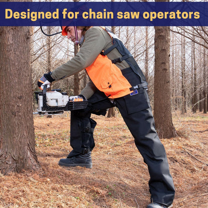 Chainsaw Chaps,Chainsaw Safety Apron,Chainsaw Protection Pants with Adjustable Belt&Pocket,Forestry Protective Gear
